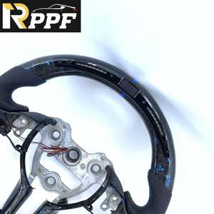 Volante de Cuero y Fibra de Carbono Personalizado Rppf para <span class=keywords><strong>Hyundai</strong></span> Elantra <span class=keywords><strong>N</strong></span> I30N I20N <span class=keywords><strong>Kona</strong></span> <span class=keywords><strong>N</strong></span> 2019-2025 con Soporte para Pantalla LED - Product Image 5