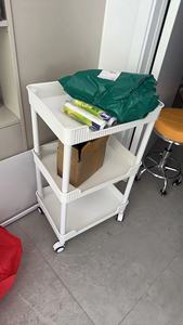 Zxm Factory Wholesale <b>Plastic</b> Trolley Cart for Home Office & Salon Hair Spa for Living Room With <b>Wheels</b> - Product Image 6