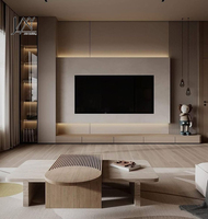 Ensemble de meubles de salon modernes de haute qualité sur mesure pour téléviseur, style îles françaises, centre de divertissement