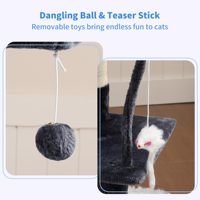 Arbre à chat multi-niveaux en gros avec niche, hamac, perchoir en peluche et poteaux à gratter en sisal