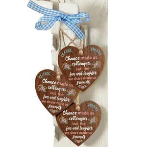 Plaque en bois en forme de cœur en contreplaqué de peuplier, artisanale, style rustique, pour décoration et cadeau de la Saint-Valentin - Product Image 2