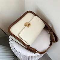 Sac à Bandoulière Femme de Luxe en Cuir PU Brodé Uni, Sacs à Main de Marque Renommée