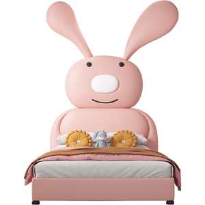 HJ HOME Camas Modernas Individuales Niños Muebles Tapizados Princesa Niños Niño Niña Niño Conejo Cama Para Niñas Habitación - Product Image 5