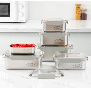 กล่องข้าวสแตนเลสสำหรับผู้ใหญ่ยี่ห้อ Baming พร้อ<span class=keywords><strong>ม</strong></span>ฝาปิดแบบ<span class=keywords><strong>ม</strong></span>องเห็นได้ กล่องเตรีย<span class=keywords><strong>ม</strong></span>อาหารโลหะ เก็บอาหารสดใหม่สำหรับครัว ป้องกันการรั่วซึ<span class=keywords><strong>ม</strong></span> - Product Image 1