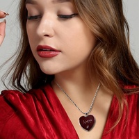 Pendentif énergétique en alliage de Zinc avec cœur pour énergie solaire, collier de shunite, énergie solaire