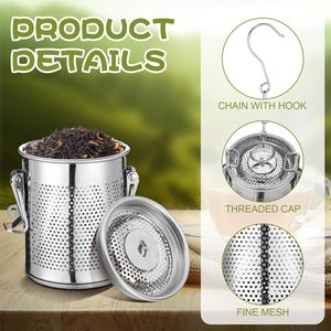ที่กรองชาสแตนเลสแบบรักษ์โลกพร้อมลูกกรองชา ดีไซน์ทันสมัยและเรียบง่าย - Product Image 4