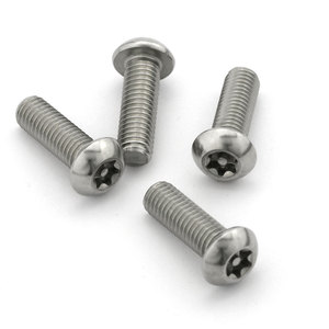 Venta al por mayor óxido negro métrico M3 M4 M5 M6 M8 cabeza de cúpula Torx ranura A2 A4 acero inoxidable 304 316 tornillo de tapa plana - Product Image 2