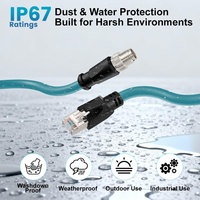 Câble Ethernet M12 X Code 8 positions vers RJ45 pour caméra industrielle Cognex In-Sight séries 8200 8400, cordon blindé IP67