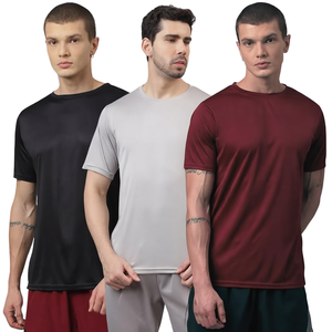 T-shirt en jersey pour homme 100% polyester, blanc, imprimé, écologique, respirant, tricoté, manches courtes, coupe ajustée - Product Image 1
