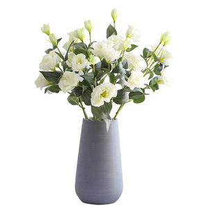 4-Head Simulation <span class=keywords><strong>Eustoma</strong></span> <span class=keywords><strong>Grandiflorum</strong></span> Platycodon <span class=keywords><strong>Grandiflorum</strong></span> Fleurs artificielles pour accessoires de photographie de mariage Décoration intérieure - Product Image 1