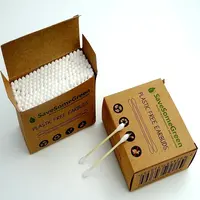Auriculares desechables de algodón y bambú para uso doméstico, productos ecológicos para el cuidado de heridas, sin residuos