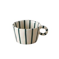 Mug en céramique vintage rayé peint à la main, style Instagram, origine Chaozhou, pour petit-déjeuner, lait, céréales, latte et café