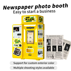 Cabina Fotografica Self-Service Stile Giornale con Stampa Istantanea, Cornice in Metallo per Centri Commerciali, Design Retrò con Titoli di Testa, Wi-Fi Integrato - Product Image 5