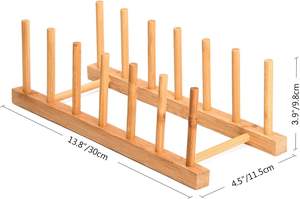 Support de stockage en bois support support en bois <span class=keywords><strong>CD</strong></span> présentoir support Portable comptoir bureau porte-revues - Product Image 2
