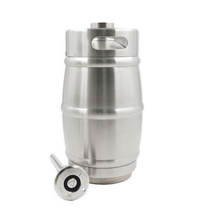 إبقاء البيرة الباردة 24 + ساعة حامل زجاجات نبيذ ثنائي من الفولاذ المقاوم للصدأ جدار عازل البيرة دلو <span class=keywords><strong>5</strong></span> لتر فراغ برميل البيرة الخشبي - Product Image 2