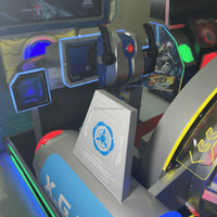 Machine d'arcade de tir commercial avec mouvements dynamiques, commandes d'avion, lumières LED, à monnayeur pour centre commercial