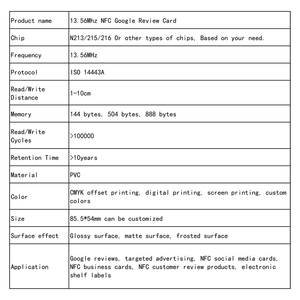 Tarjeta de Visita NFC213 INS con Código QR Intercambiable, Compatible con <span class=keywords><strong>WhatsApp</strong></span> y TikTok, con NFC de 13.56MHz, para Reseñas de Google, Gran Venta - Product Image 4