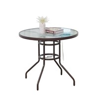 Table en verre pliable minimaliste moderne ; Ensemble de salle à manger pour balcon et cour extérieurs ; Table à manger fabriquée en Chine ; Terrasses de café