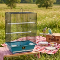 Cage à oiseaux Prevue Pet pour petits oiseaux, pinsons, canaris, oiseaux chanteurs - Cage légère en métal pour intérieur/voyage, montage facile, plateau amovible