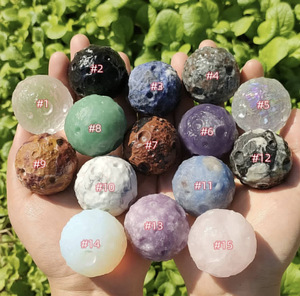 Sfera di Cristallo Luna Grande 30mm Meteorite <span class=keywords><strong>Lunare</strong></span> Sfera di Gemma Naturale Cristallo Marmo Rotondo - Product Image 2