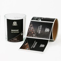 Adhesivo de vinilo resistente al agua duradero personalizado etiqueta holográfica para whisky vino etiqueta permanente para embalaje de botellas para velas