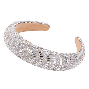 Serre-tête Hua Liyu pour femme avec strass, couleur champagne, style baroque, accessoire pour cheveux, idéal pour offrir - Product Image 3