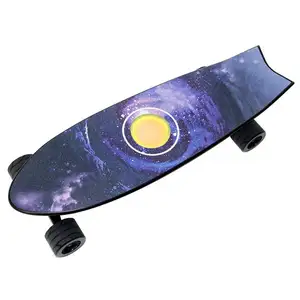Grosir Pabrik papan ikan Led lampu warna-warni Skateboard listrik Off Road berkendara langsung Longboard untuk dewasa dan anak-anak