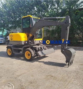 Nouvelle conception de petite pelle sur roues hydraulique de 7 à 8 tonnes avec système de déplacement hydraulique Kmx85 - Product Image 3