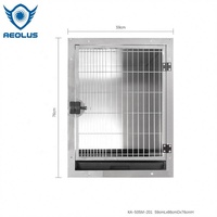 Chenil et enclos pour chien classique à motif uni, avec fermeture à bouton-pression et plateau en plastique, emballage pratique en boîte