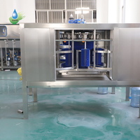 Ligne de production automatique de remplissage et d'emballage d'eau potable en bouteilles de 20 litres (5 gallons) 450BPH