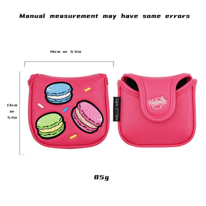 Housse de tête de club de golf en cuir premium avec logo personnalisé, fermeture magnétique carrée, pour putter mallet, en gros - Product Image 6