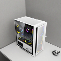 Boîtier PC Gaming de Qualité Supérieure, Verre Trempé et Mesh, Ventilateurs RGB, Format ATX Moyen Tour