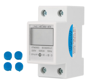 Contatore elettrico 2P Din Rail con Display A, V, P, kwh - Product Image 3