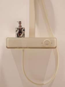 Nouvelle pomme de douche à grande buse, réglable multi-vitesses, finition chromée, montage mural, extérieur en céramique, jet de pluie - Product Image 4