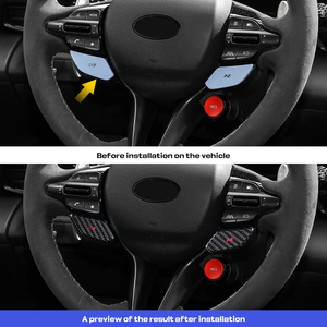 Accesorios Decorativos Interiores para Auto, Shasha de Fibra de Carbono, Atajos de Modo de Conducción Personalizados para I20N I30N N 2021-2026 - Product Image 3