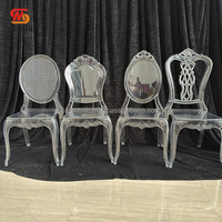 Chaise Napoléon Chiavari en résine transparente, acrylique transparent, vente chaude, pour événements, hôtel, mariage, fête
