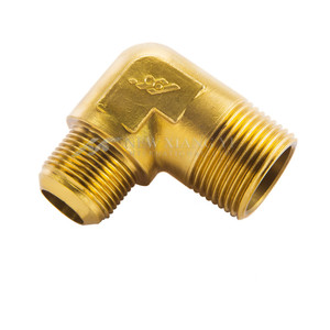 Raccord de tube en laiton YBSC3 3/8'' * 3/4'' mâle JIC 45 ° Raccord coudé à évasement fileté BSPT, adaptateur de quincaillerie marine pour yacht - Product Image 3