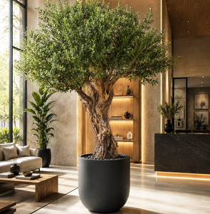 Nouvelle Conception, Oliviers Artificiels en Pot de 200 cm pour Maison, Bureau, <span class=keywords><strong>D</strong></span>écor Artificiel, Faux Plantes, Olivier en Soie pour Intérieur - Product Image 4