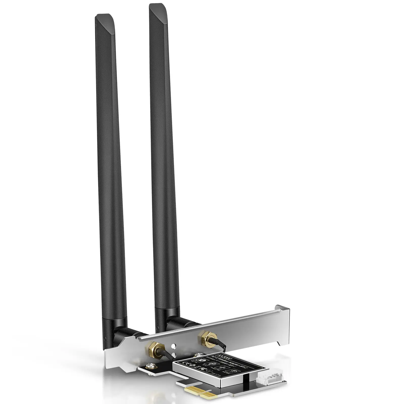 HIGI Tri-band Desktop Wi-Fi 6E Bluetooth 5.2 PCIe WiFi Adapter 802.11ax Wireless Wifi 6E Card for Windows 10 11
