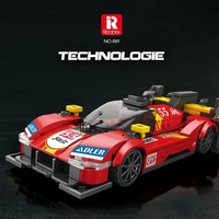 Reobrix 661 307PCS Speed Racer City Sport Vehicle Model Bricks Koleksi Pajangan Meja DIY Puzzle Mainan Set Blok Bangunan
