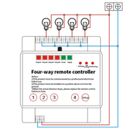220V 4 canaux RF télécommande 433 MHz émetteur relais récepteur Module commutateurs sans fil 10A Max