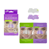 Masque en feuille personnalisé aux herbes pour le contrôle du sébum et le nettoyage des pores, soin réducteur de pores en 2 étapes, bande apaisante anti-points noirs