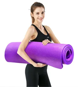 MOWIN 61*183cm 6mm, 8mm, 10mm, 12mm, 15mm, 20mm di spessore antiscivolo yoga mat 10mm di spessore nbr gym home mat esercizio