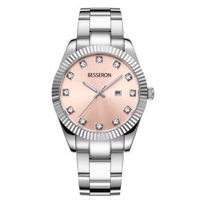 Reloj de Cuarzo Analógico de Lujo de Acero Inoxidable con Logotipo Personalizado, Reloj de Moda Empresarial, Personalizado, Perlado, Clásico, con Diamantes, para Mujer, 36 mm - Product Image 2