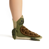 Calcetines 3D de Tortuga Marina para Regalo de Vacaciones en la Playa de una Isla Tropical, Unisex, para Niños y Adultos, Venta al por Mayor, Fábrica de Juguetes de Peluche Tejidos Personalizados