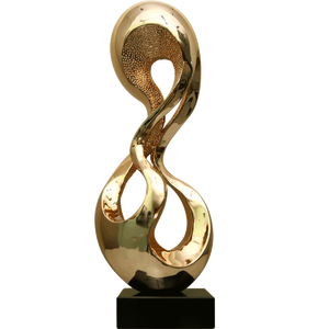 Décoration d'intérieur nautique antique, sculptures en résine personnalisées, arts abstraits, électroplatées or rose et argent - Product Image 3