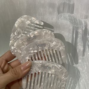 Kinling OEM Hot Selling Koreaanse INS Retro Textuur Acetaat Plaat Haarstyling Kam Mini Klein Simpele Franse Haarkam Vrouwelijk - Product Image 1