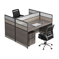 Conjunto de Escritorio y Silla para Oficina, Cubículos de Oficina Modernos con Aislamiento Acústico Automático, Divisor de Escritorio para Oficina