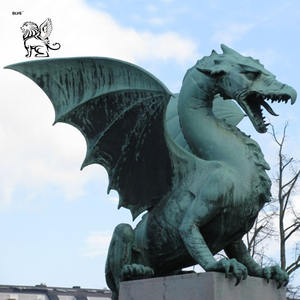 BLVE 공원 광장 장식 서양 스타일 대형 금속 황동 동물 조각 골동품 청동 용 동상 - Product Image 2