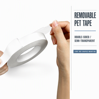 Ruban adhésif double face amovible transparent en PET pour graphiques de caissons lumineux